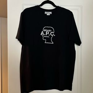 A.P.C. X Brain Dead NWOT Navy TShirt Sz XL